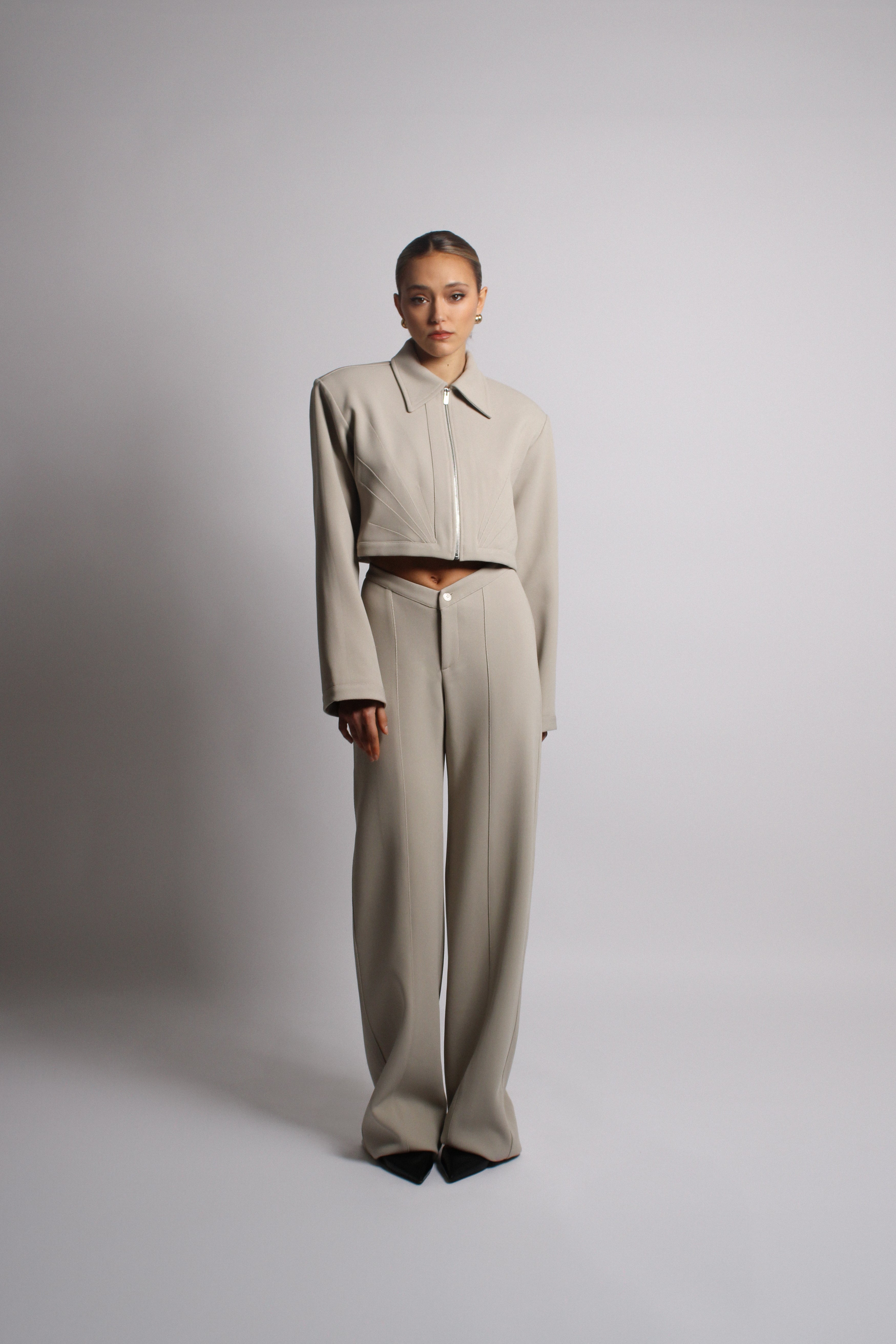 Beige Tailored Pants