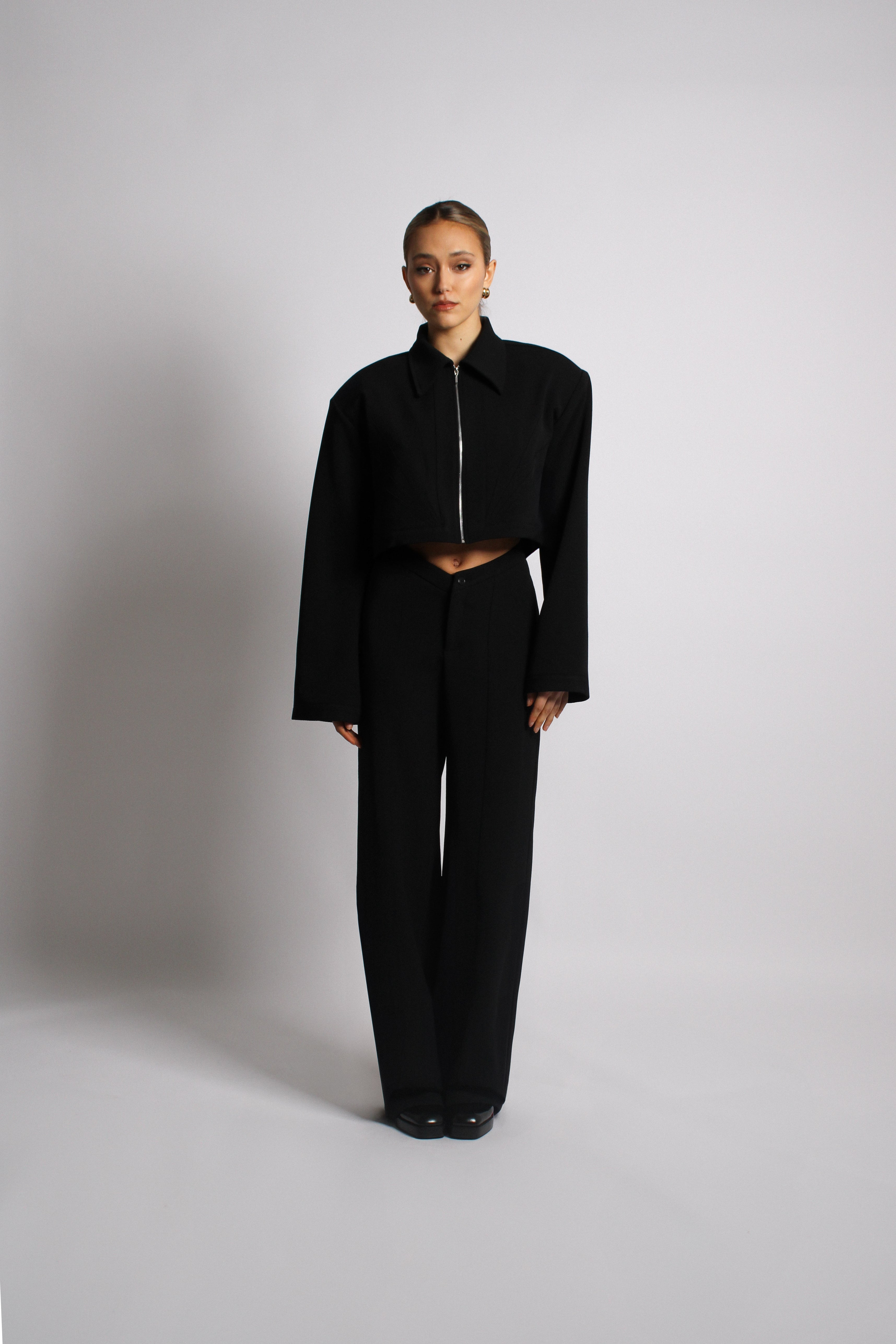 Black Cropped Jacket