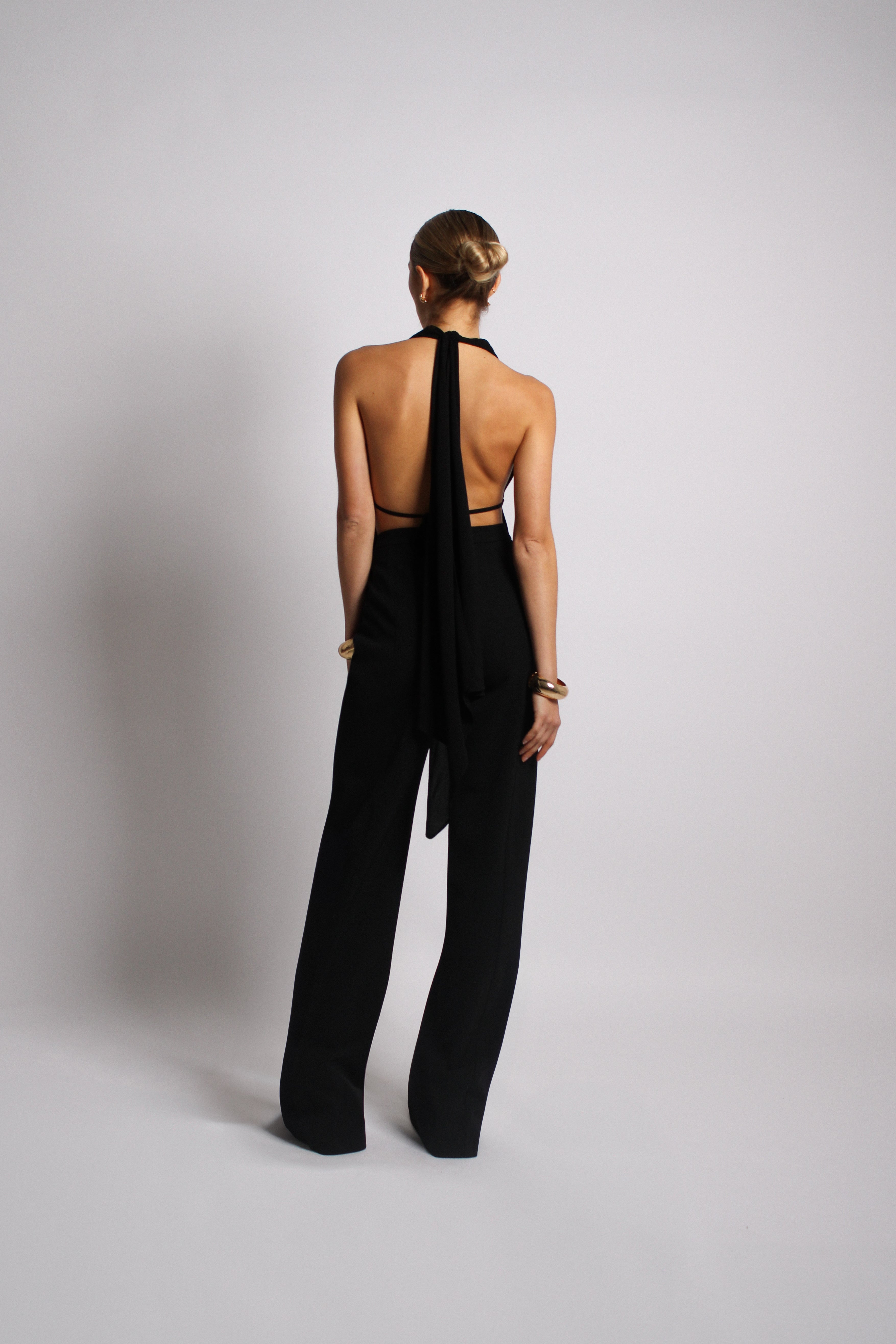 Black Plunge Top